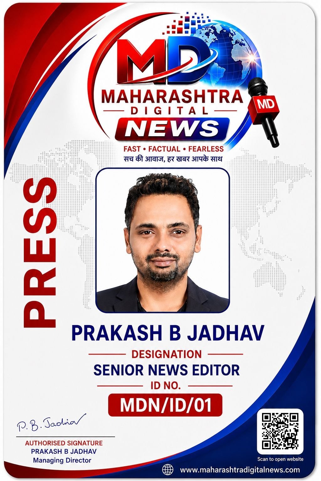 Prakash B Jadhav ID Card